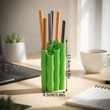 A 3D-printed bamboo pen holder can hold pens, pencils, markers, or drawing tools, adding a tranquil and natural atmosphere while keeping the work area tidy. - Top-Down View