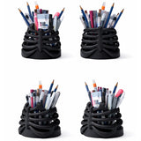 3D Printed Rib Pen Holder - Skeleton Desktop Organizer is both a practical pen holder and a sculpture.