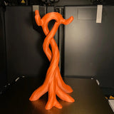 3D-printed modern headphone stand, compatible with various headphones (gaming headsets, Bluetooth headsets, etc.) Orange - Front View