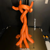 3D-printed modern headphone stand, compatible with various headphones (gaming headsets, Bluetooth headsets, etc.) Orange - Side View