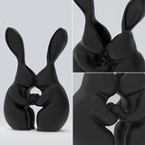 3D printed Easter bunny vase, ceramic-look plastic vase.black.