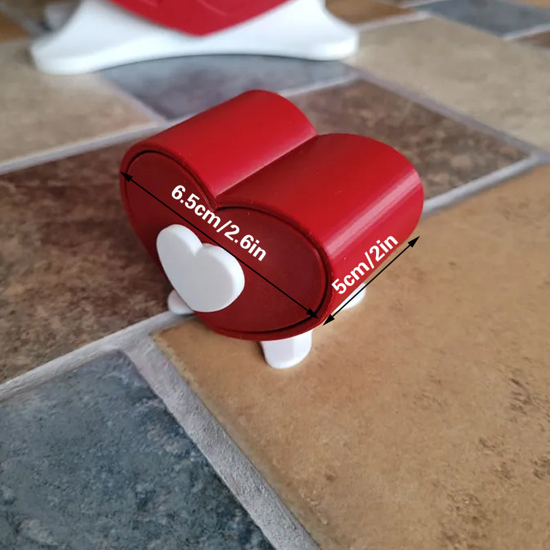 Mini Size Cute Heart-Shaped Jewelry Box (Single Drawer) Red and White