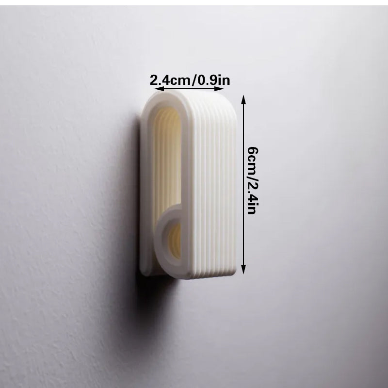 3D-printed press-lock towel hooks | Self-locking hooks, white