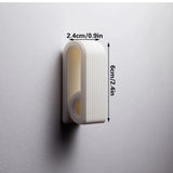 3D-printed press-lock towel hooks | Self-locking hooks, white - Front View