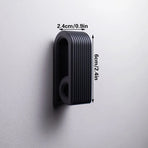 3D-printed press-lock towel hooks | Self-locking hooks, black