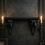 3D-printed crow skull wall mount adds a touch of mystery to your home. (Black)