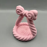3D Printed Charming Bow Jewelry Tray - Twisted Hemp Rope Storage Tray, White