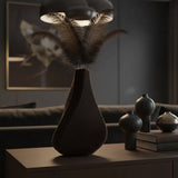 3D-printed sculpture of a contemplative vase,black - Side View
