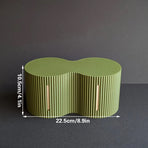 3D-printed toilet paper roll storage box, light green
