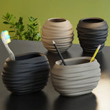 3D Printed Modern Pen Holder and Brush Cup - 
marble color - Front View