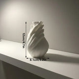 A Gentle Embrace from 3D Printing - White Vase - Side View