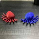 3D Printed Octopus Hook (Red) - Front View