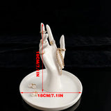 3D Printed Elegant Hand - Jewelry and Accessory Stand (White) - Front View