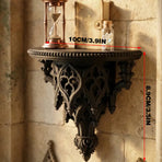 Lightweight 3D-printed scroll wall shelf, black, with m6x30 nails.