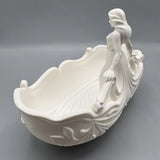 3D-printed goddess figure bowl/dressing table storage tray, white - Side View