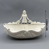 3D-printed goddess figure bowl/dressing table storage tray, white