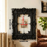 A gorgeous 3D-printed wall-mounted picture frame, perfect for displaying antique prints. Black. - Side View