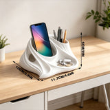 3D Printed Desktop Organizer, White