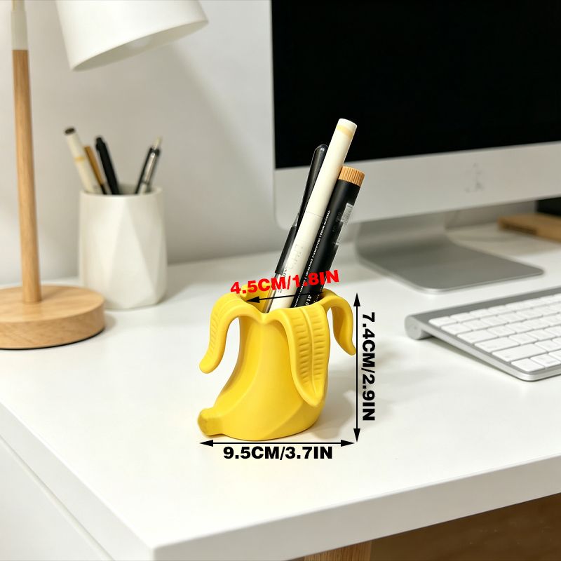 3D Printed Fun Banana Storage Container (Yellow)