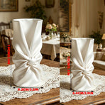 3D printed bow art vase, silk white