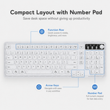 RGB Backlit Wired Mechanical Gaming Keyboard, 104 Keys Full Size Hot Swappable Keyboard with Aluminum Base, Noise Absorbing Foam, Tactile Brown Switch, Programmable Keys & Volume Knob for PC Mac,Grapefruit Orange - Top-Down View