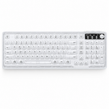 Tri-Mode Wireless Mechanical Keyboard, Bluetooth 5.0/2.4G/USB-C, 96% Layout RGB Backlit Keyboard, Hot Swappable Quiet Switch, Programmable Keys, Multi-Device for PC Mac iOS Android,Stealth Red