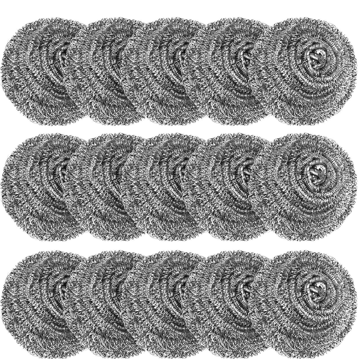 20 Pack Stainless Steel Scourers Metal Wire Cleaning Balls Heavy Duty Rust Resistant Non Scratch Pot Pan Cleaner Kitchen Washing Gadget