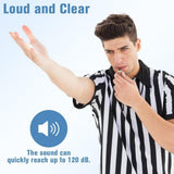 24 Pack Stainless Steel Whistles with Lanyards – Durable Loud Sports, Coaching, Referee, Party Favors, Outdoor Safety Whistles - Front View