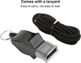 100 Pack Pea-less Plastic Whistles with Lanyards, Loud Crisp Sound Sports Whistle for Coaches, Referees & Officials, Durable Lightweight Outdoor Training Equipment