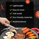 Smokeless Indoor Electric Grill & Nonstick Griddle – Compact, Fast-Heating Tabletop Grill for Steaks, Burgers, Pancakes, BBQ, and Everyday Indoor - Close-Up Angle