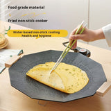 Dodecagon Electric Grill Pan Portable Outdoor Non-Stick Barbecue Cookware For Camping Picnic Smokeless Aluminum Alloy Skillet - Side View
