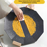 Dodecagon Electric Grill Pan Portable Outdoor Non-Stick Barbecue Cookware For Camping Picnic Smokeless Aluminum Alloy Skillet - 45-Degree Angle