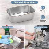 Electric Heated Lunch Box for Men/Women Home 80W Portable Food Warmer with 110V-250V Stainless Steel Leakproof Container for Work Travel Jobsite Camping Christmas White Elephant Gifts - 45-Degree Angle