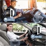 Electric Heated Lunch Box for Men/Women Home 80W Portable Food Warmer with 110V-250V Stainless Steel Leakproof Container for Work Travel Jobsite Camping Christmas White Elephant Gifts