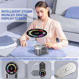 Portable Steamer for Clothes Handheld Steaming Ironing Machine, 6 Gears Adjustable Ironing Steaming Steamer Iron, Color Screen Display Dry Wet 1200W Wrinkle Remover Clothes Iron - Front View