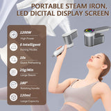 Portable Steamer for Clothes Handheld Steaming Ironing Machine, 6 Gears Adjustable Ironing Steaming Steamer Iron, Color Screen Display Dry Wet 1200W Wrinkle Remover Clothes Iron