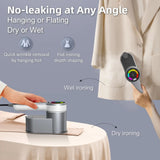 Portable Steamer for Clothes Handheld Steaming Ironing Machine, 6 Gears Adjustable Ironing Steaming Steamer Iron, Color Screen Display Dry Wet 1200W Wrinkle Remover Clothes Iron