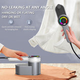 Portable Steamer for Clothes Handheld Steaming Ironing Machine, 6 Gears Adjustable Ironing Steaming Steamer Iron, Color Screen Display Dry Wet 1200W Wrinkle Remover Clothes Iron - Top-Down View