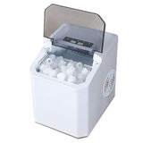 Ice Maker Countertop, Portable Ice Machine with Carry Handle, 26.5lbs Per Day, 9 Cubes in 6 Mins, Auto-Cleaning, with Basket and Scoop, for Home, Kitchen, Camping, RV - Side View