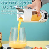 Digital Display Juicer-Smart LED Display, Diet-Friendly Portable Multimode Blender Personal Electric USB 500ML Portable juicer Shakes and Smoothies Blender Small Blenders Mixing,White - Extra Image