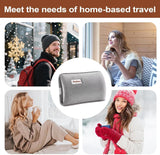Hot Water Bottle with Rechargeable Plush Cover for Cramps Relief, Warm Heating Pad for Abdomen Back Foot, Soft Hand Warmer for Women Kids Home Office School Winter Reusable Heat Therapy Bag(grey)