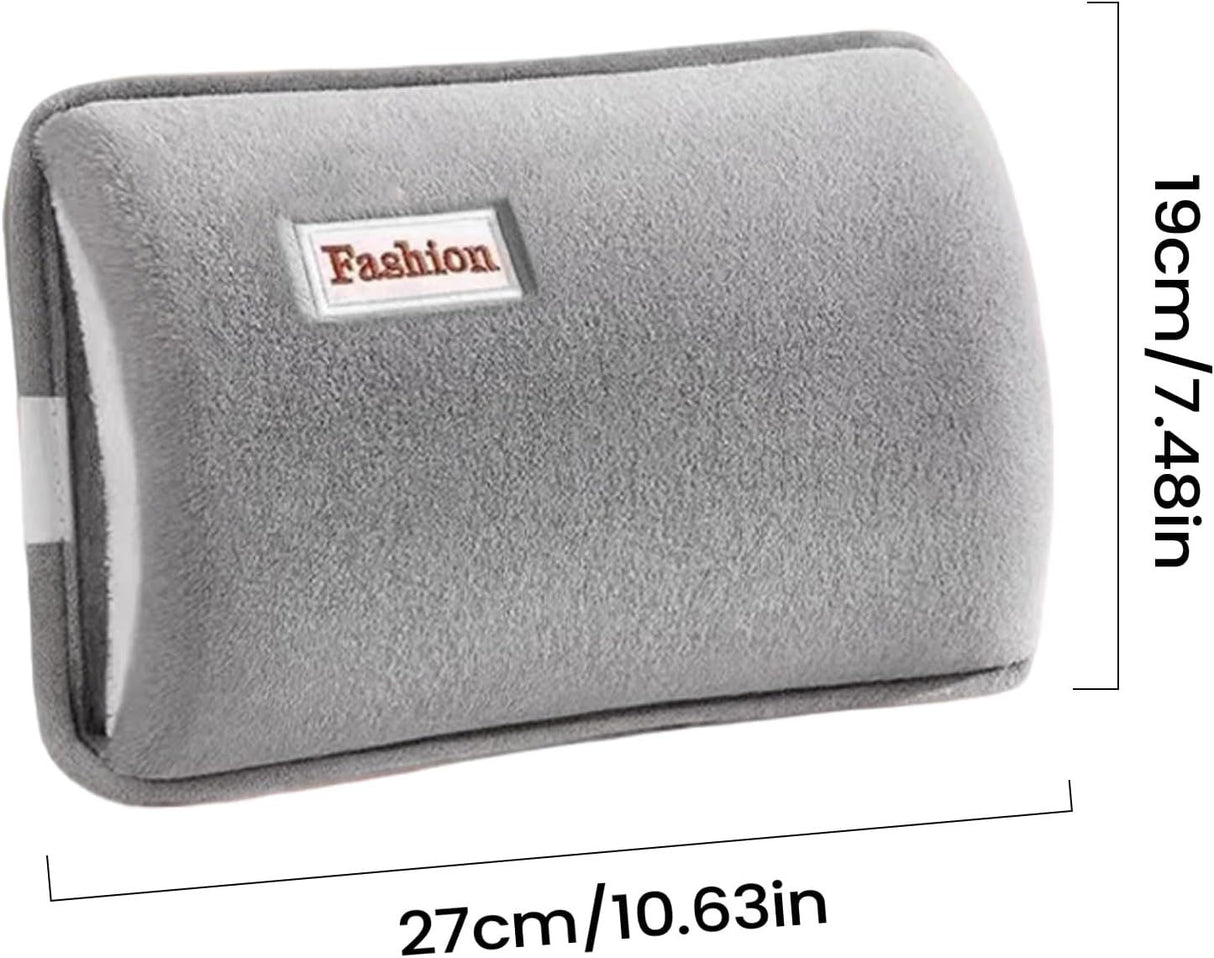 Hot Water Bottle with Rechargeable Plush Cover for Cramps Relief, Warm Heating Pad for Abdomen Back Foot, Soft Hand Warmer for Women Kids Home Office School Winter Reusable Heat Therapy Bag(coffee)