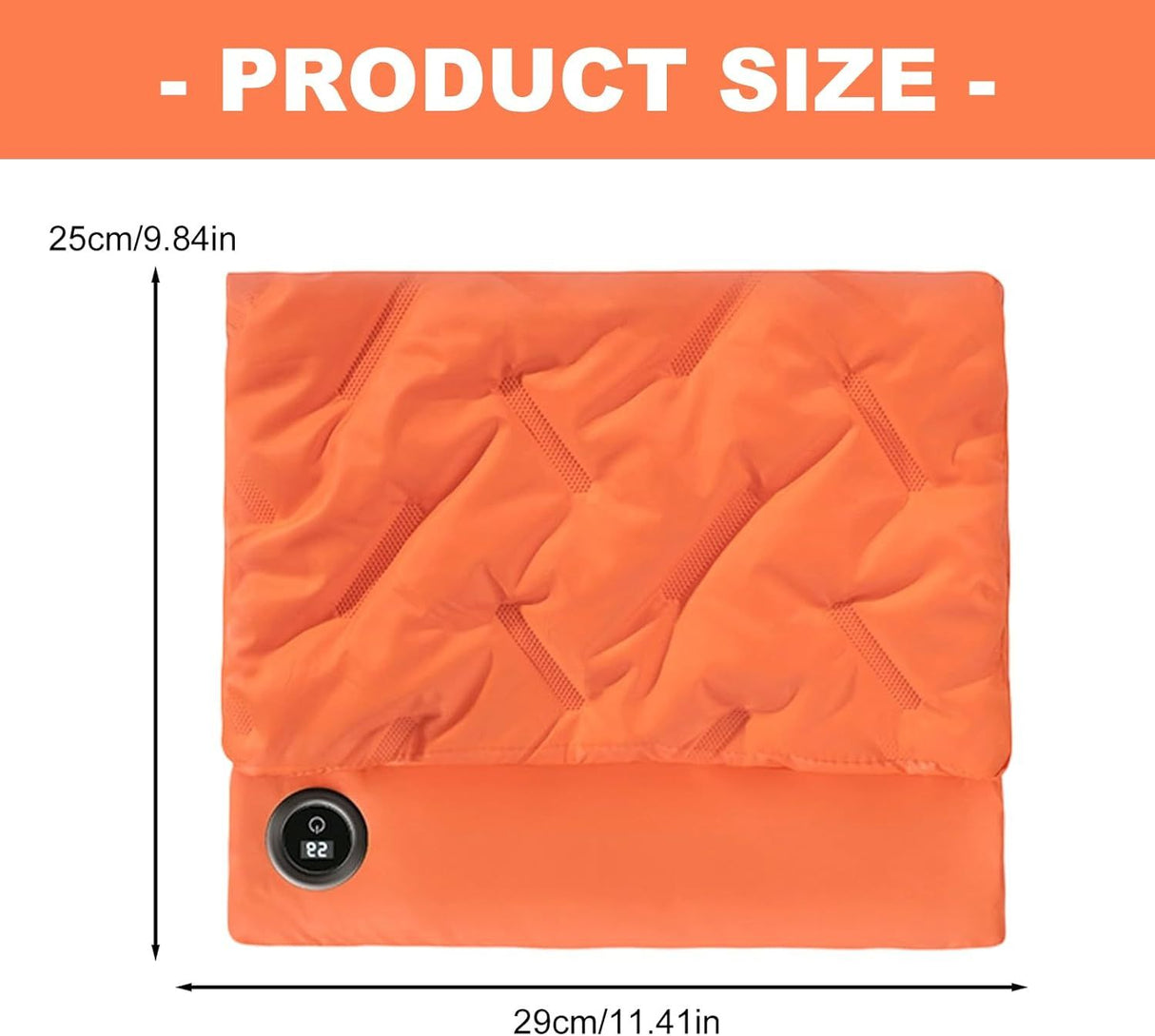 Rechargeable Hand Warmer Muff, USB Electric Heating Pad with Digital Display Temperature Control, 3 Heat Levels Portable Far Infrared Heated Cushion for Outdoor Winter Use Men Women(green)