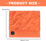 Rechargeable Hand Warmer Muff, USB Electric Heating Pad with Digital Display Temperature Control, 3 Heat Levels Portable Far Infrared Heated Cushion for Outdoor Winter Use Men Women(orange) - Low Angle