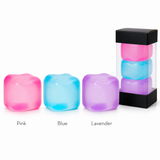 Purple Stress Cube Fidget Squishy Slow Rising Stress Ball, High Density Gel Filled Sensory Fidget Toy for Anxiety Relief