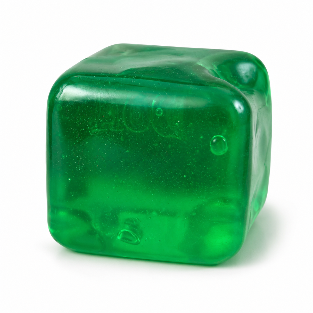 Green Stress Cube Fidget Squishy Slow Rising Stress Ball, Soft Sensory Anxiety Relief Toy for Home Office School