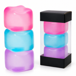 Green Stress Cube Fidget Squishy Slow Rising Stress Ball, Soft Sensory Anxiety Relief Toy for Home Office School