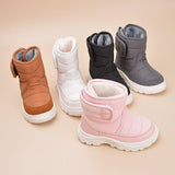 Toddler Boy Girl Anti Slip Warm Winter Boots Brown AU9 Size for Outdoor Walking Snow Sport Trekking