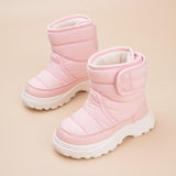 Toddler Boy Girl Anti Slip Warm Winter Boots grey AU6 Size for Outdoor Walking Snow Sport Trekking - Side View