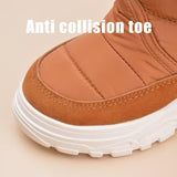 Toddler Boy Girl Anti Slip Warm Winter Boots grey AU7 Size for Outdoor Walking Snow Sport Trekking - Front View